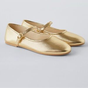 Zara toddler girls gold ballet flat - EUR size 26 US 9.5 - new never worn